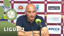 Conférence de presse AC Ajaccio - Stade Lavallois (0-0) : Olivier PANTALONI (ACA) - Denis ZANKO (LAVAL) - 2015/2016