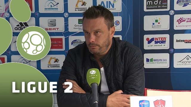 Conférence de presse Bourg en Bresse 01 - Stade Brestois 29 (3-1) : Hervé DELLA MAGGIORE (BBP) - Alex DUPONT (BREST) - 2015/2016