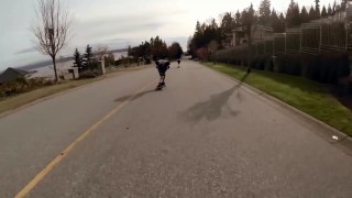 Cop Cuts Off Longboarders, Makes Them Crash