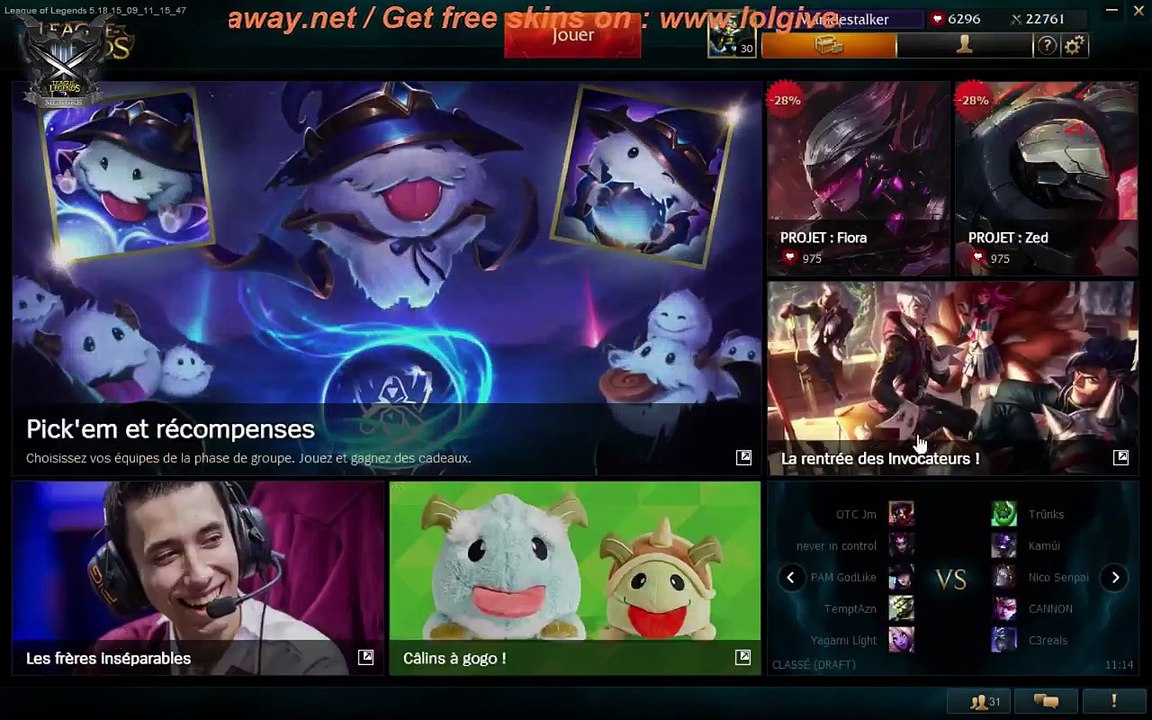 LolGiveAway Live (REPLAY) (2015-09-19 20:17:55 - 2015-09-19 20:19:00)