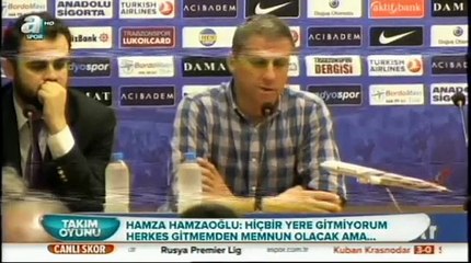 Hamzaoğlu: "Şansa kazandık, gitmiyorum"
