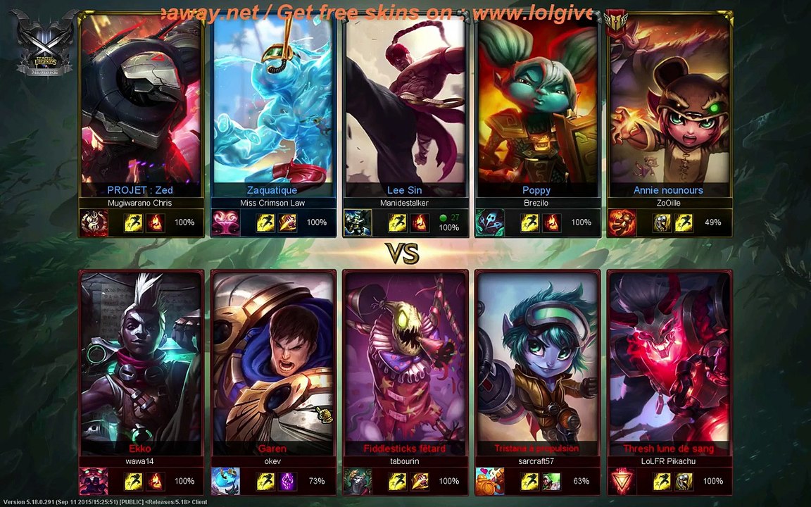 LolGiveAway Live (REPLAY) (2015-09-19 23:52:03 - 2015-09-20 00:18:21)