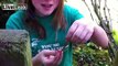 Girl Eats Worm   --   A Live Earthworm