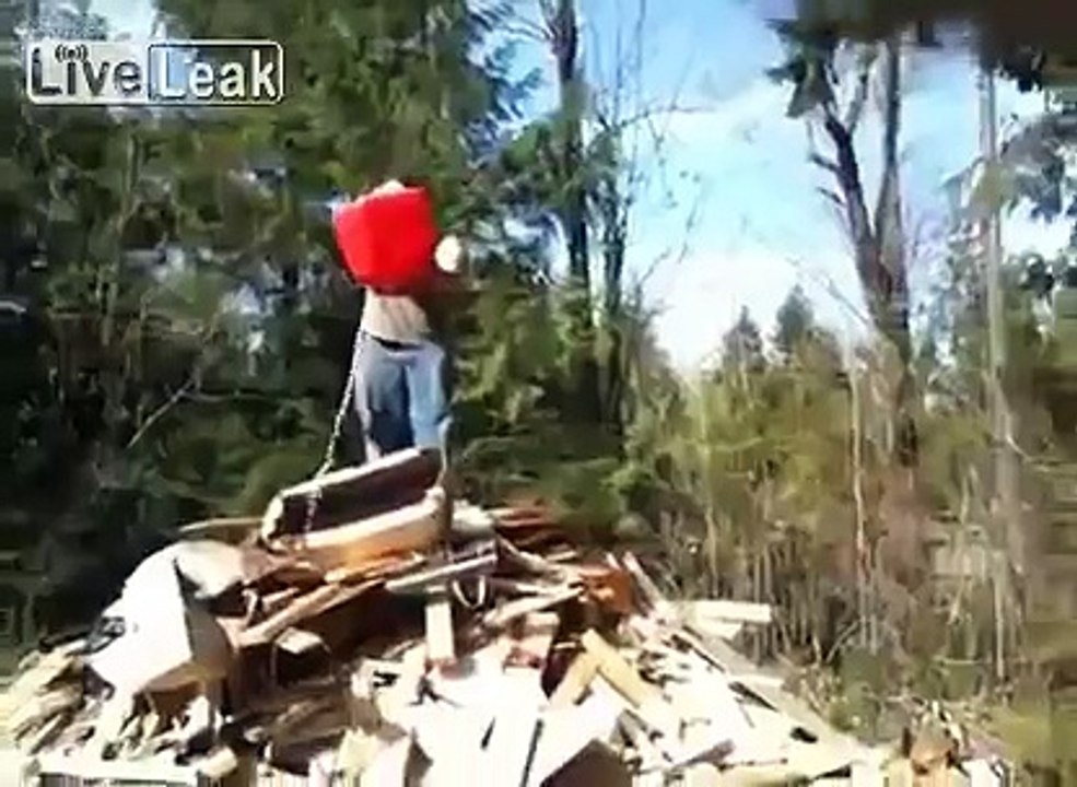 How to start a fire with gasoline