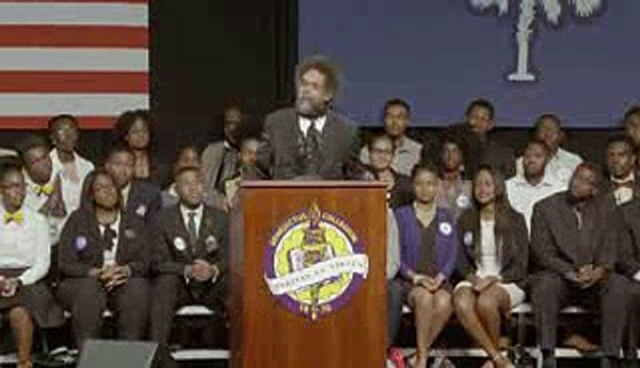 Cornel West introduces Bernie Sanders at Benedict College
