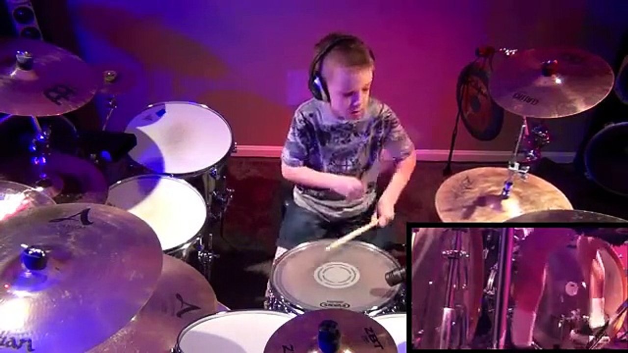 "Painkiller" Avery Molek, 7 year old Drummer video Dailymotion