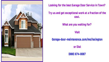 Garage Door Repair Service & Maintenance in Lexington, MA