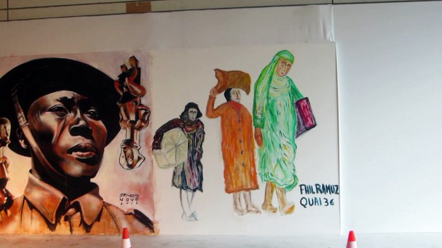 fresque street art au musée de l'immigration 12 septembre 2015