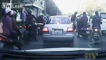 Motorcycle Crash Explodes into a Fight...Ok small explosion, lol