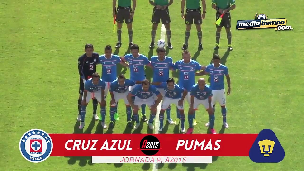 Los goles del: Cruz Azul vs Pumas ( 2 - 1 )