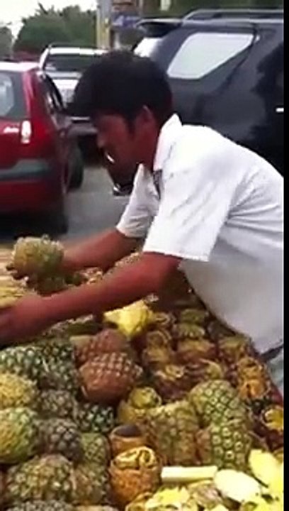 طريقة تقطيع الاناناس باحتراف
