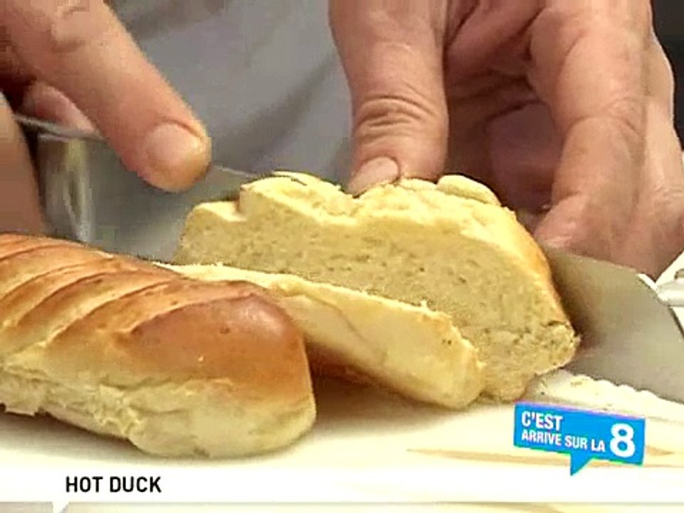 Hot duck - petit pain brioché au foie gras de canard