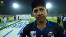Exclusive Interview of Sarfaraz Ahmed of Karachi Blues Team at Rawalpindi Cricket Stadium (Sep 14, 2015)