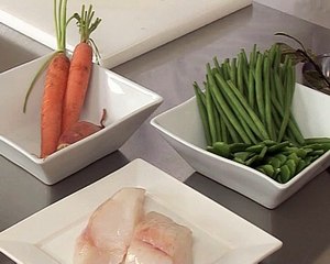 Lotte de petit bateau, légumes primeurs