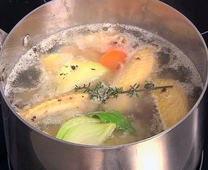 Soupe de poulet aux vermicelles maison
