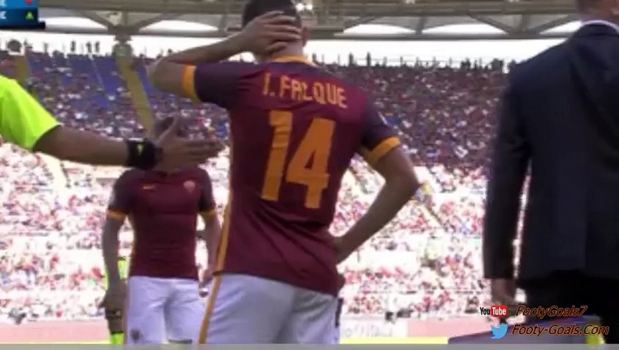 Juan Iturbe very nervous reaction after substituted AS Roma vs Sassuolo 2015