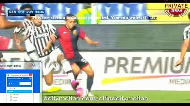 Simone Zaza Gets Yellow Card - Genoa vs Juventus - Serie A - 20.09.2015
