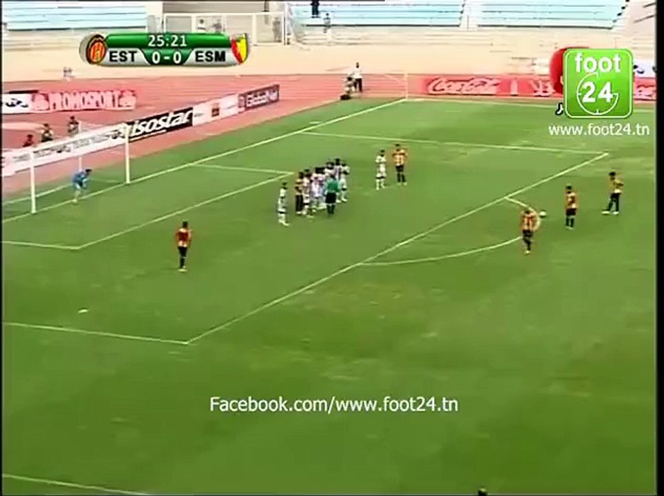 الهدف الأول للترجي الرياضي 1 - 0 المتلوي # سعد بقير مخالفة مباشرة