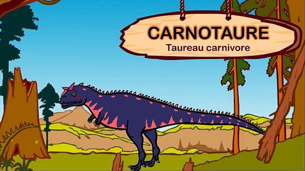 Le Carnotaure - Le Dictionnaire sur les dinosaures - Dessin animé éducatif
