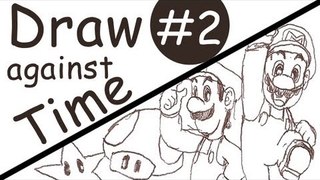 Mario, Luigi, Mushroom and Star in 9 Minutes - Draw Against Time #2