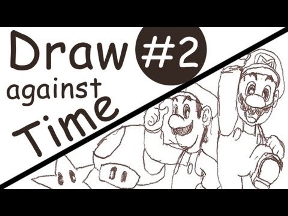 Mario, Luigi, Mushroom and Star in 9 Minutes - Draw Against Time #2