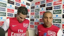 Arsenal Vs Tottenham 5-2 - Robin Van Persie & Theo Walcott Interviews - February 26 2012