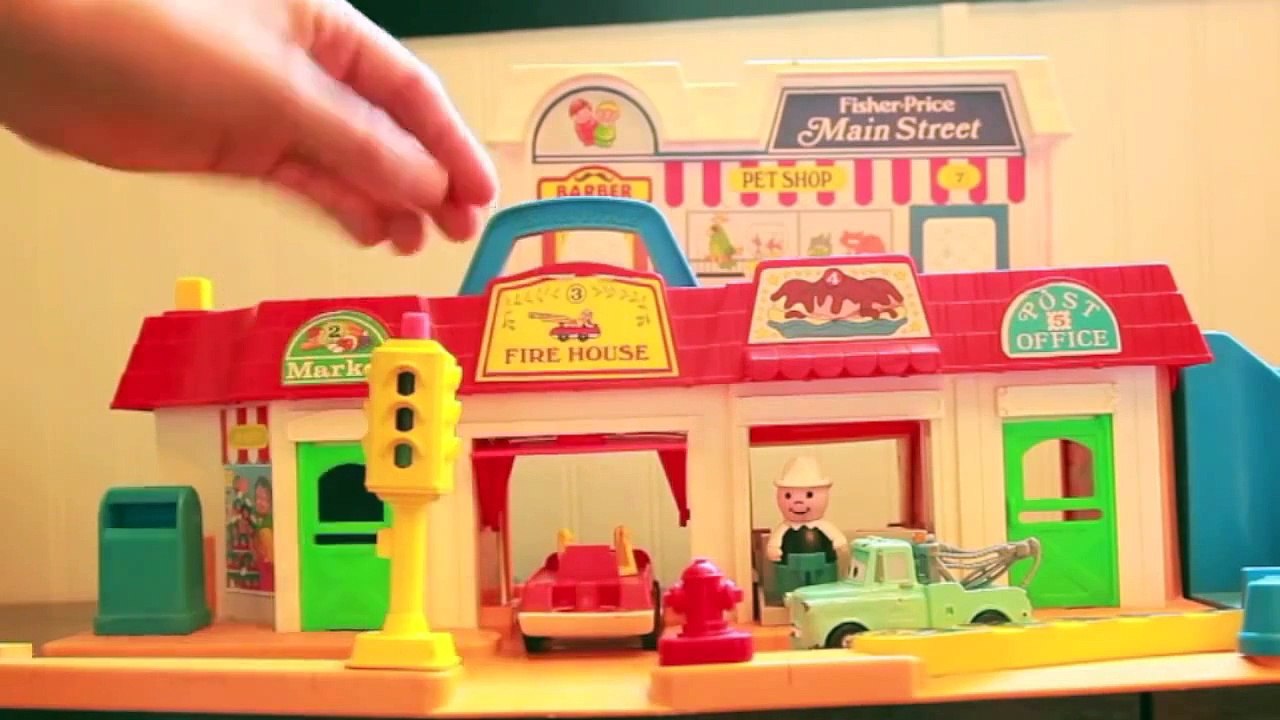 Mater Visits Fisher Price Little People Fire Truck Rescue Squad Mater Ice Cream Mater