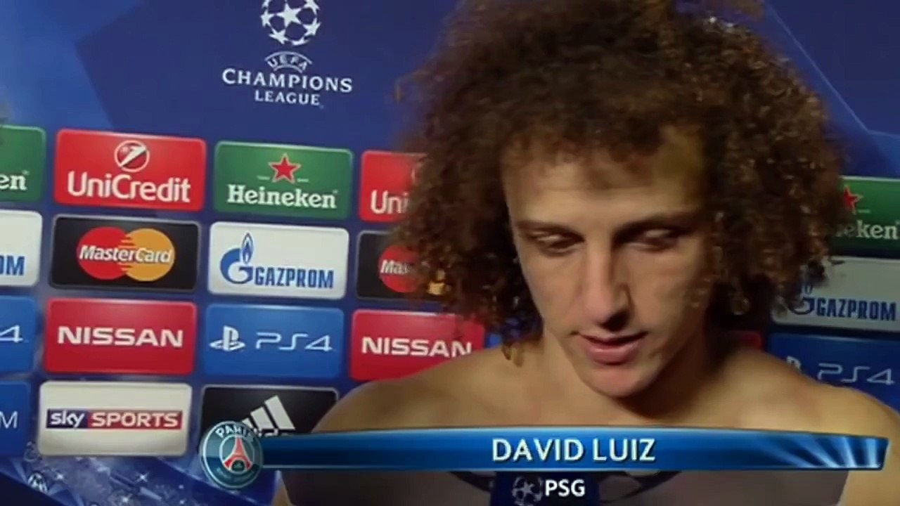 Chelsea Vs PSG 2-2 [3-3] - David Luiz Interview After His Goal - March 11 2015 - [HD]