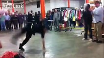Black street dancer challenges COP to a **DANCE BATTLE**