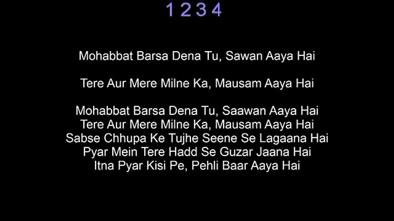 Mohabbat barsa dena tu clean karaoke
