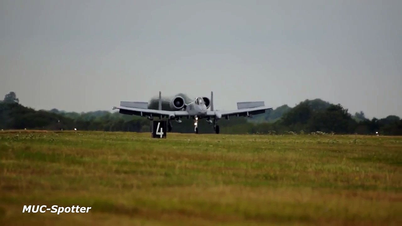 Fairchild A-10C Thunderbolt II United Stats Air Force USAF arrival at RIAT 2015 AirShow