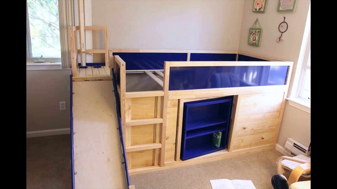 Dad created a bed with a secret room for his son with IKEA Parts