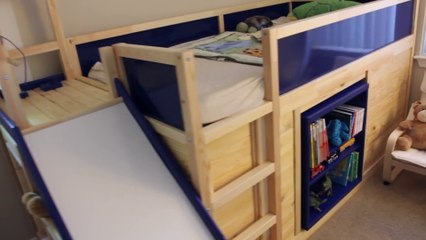 Ce papa bricoleur a modifié ce lit IKEA pour son fils - Pièce secrète, jeux énormes....