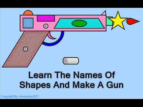 Learn Geometric Shapes And Build A Gun Create assemble Pistol Sound Effect