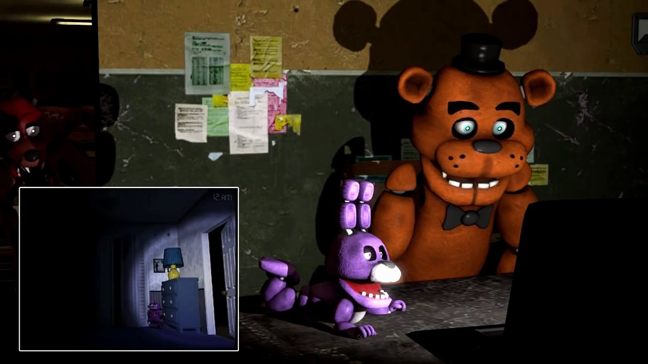 [FNAF SFM] FNAF 4 Trailer : Freddy and Bonnie React!