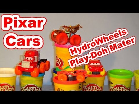 Pixar Cars Hydro Wheels Mater from Play Doh,with Lightning McQueen Cars and Francesco Bernoulli and