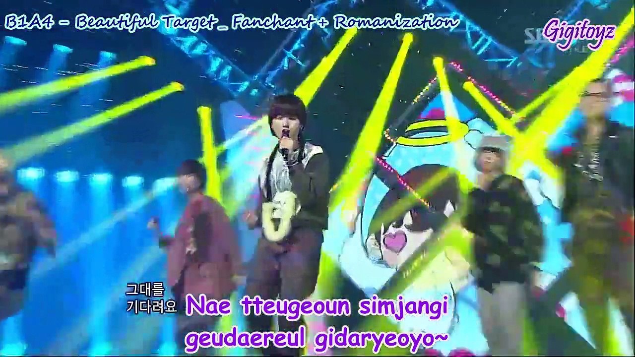 Fanchant + Romanization (color coded lyrics) - B1A4 _ Beautiful Target