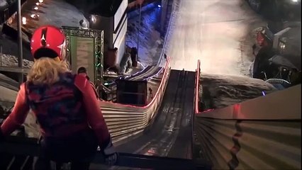 Pussy Cat Doll takes a flying jump.