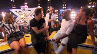Melvin & Rochelle catch up with Grimmy, Olly & Caroline  The Xtra Factor UK 2015