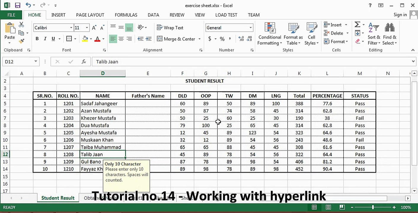 Tutorial no.14 - Working with hyperlink