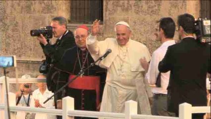 Download Video: El papa pide a los jóvenes de Cuba abrazar cultura de encuentro y amistad social