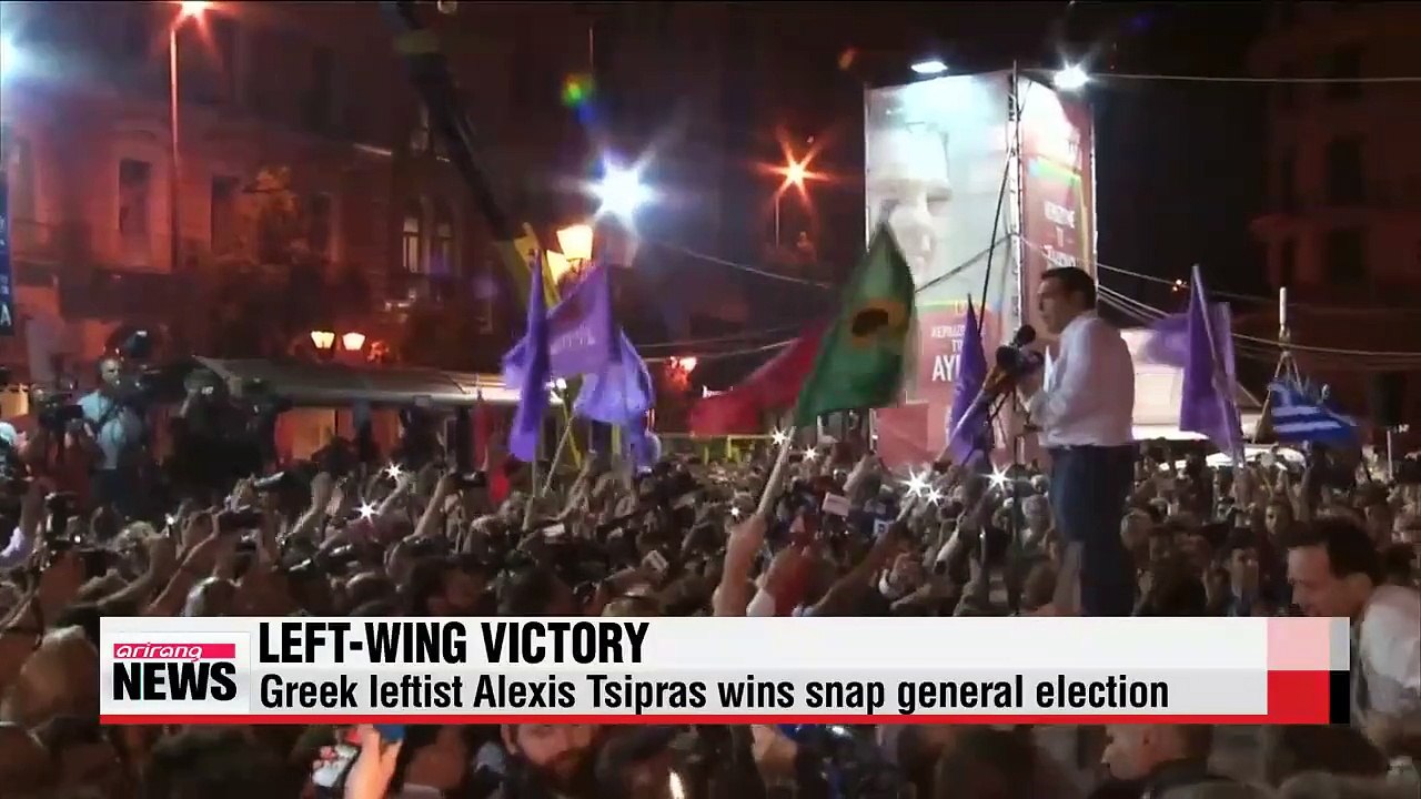 Greek leftist AlexisTsipras with decisive election victory