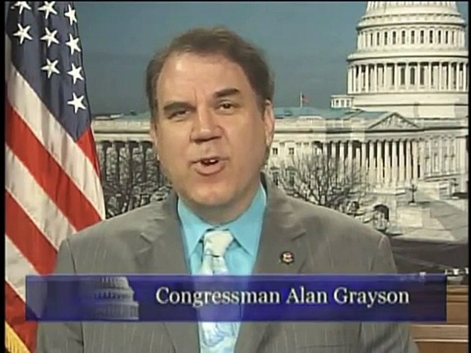 Rep. Alan Grayson on Rampant Foreclosure Fraud