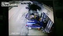 Sliding truck accident in Ramallah