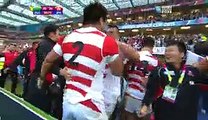 Unbelievable! Japanese celebrate after historic win over South Africa! - Video Dailymotion