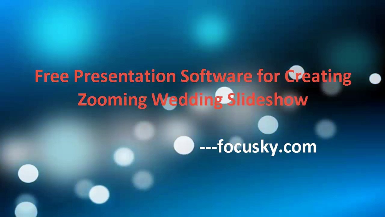 Use Presentation software to Create a Cooling Wedding Presentation