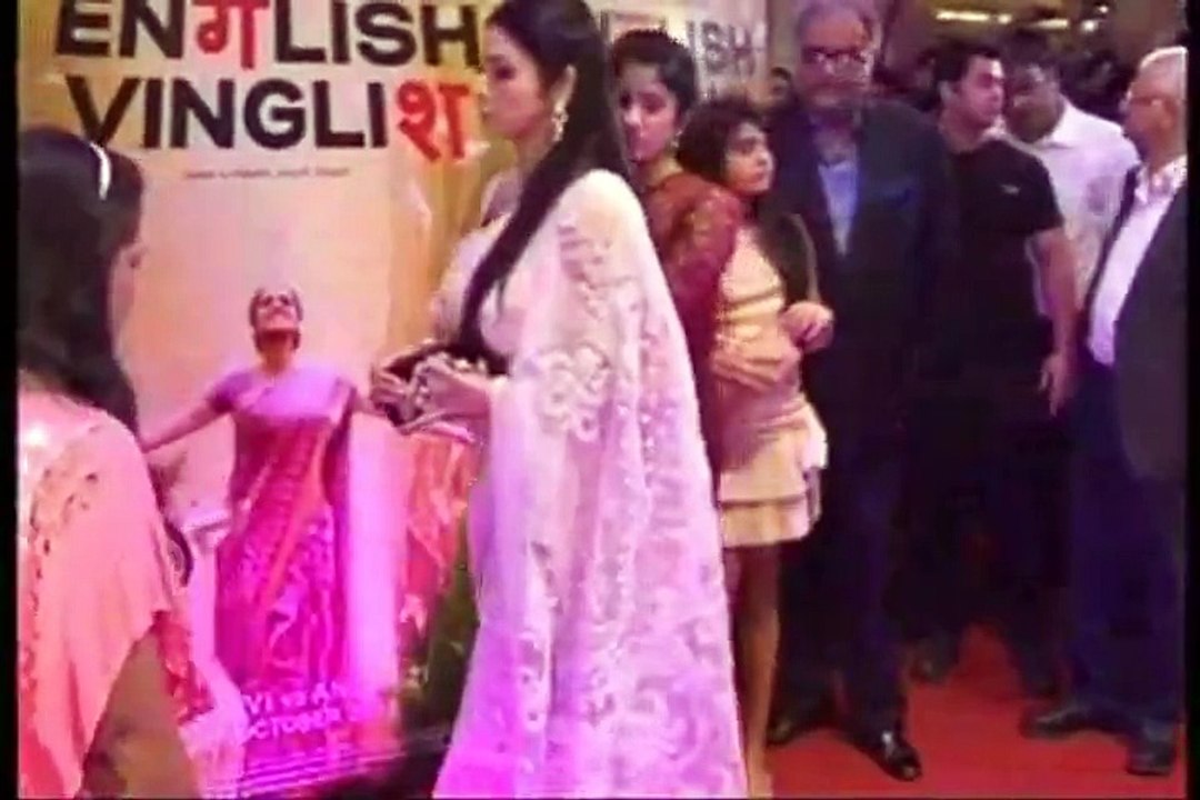 Sridevi and family at the premier of her movie ENGLISH VINGLISH