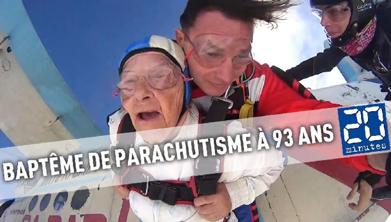 A 93 ans, elle saute en parachute pour la première fois