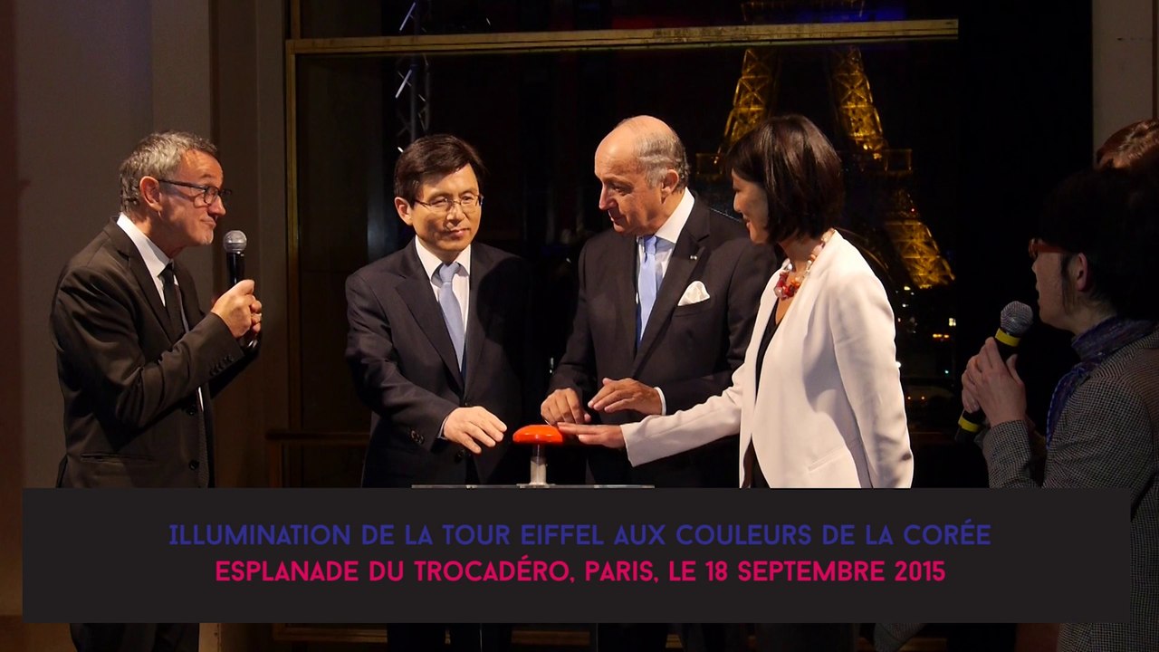 Année France-Corée 2015-2016 // Illumination de la Tour Eiffel le 18 septembre 2015