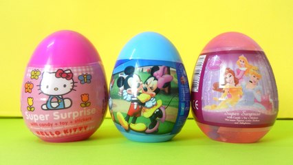 Surprise Eggs Unboxing Barbie, Hello Kitty, Disney Princess Surprise Toys